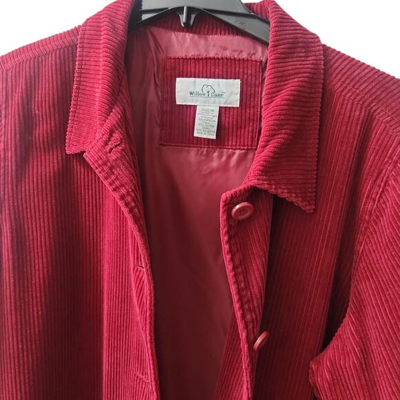 Willow Lane Red Corduroy Shacket Size 1X - Picture 9 of 13